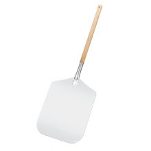 Amazon Hot Sale Aluminium Pizza Peel metal pizza shovel with wooden handle